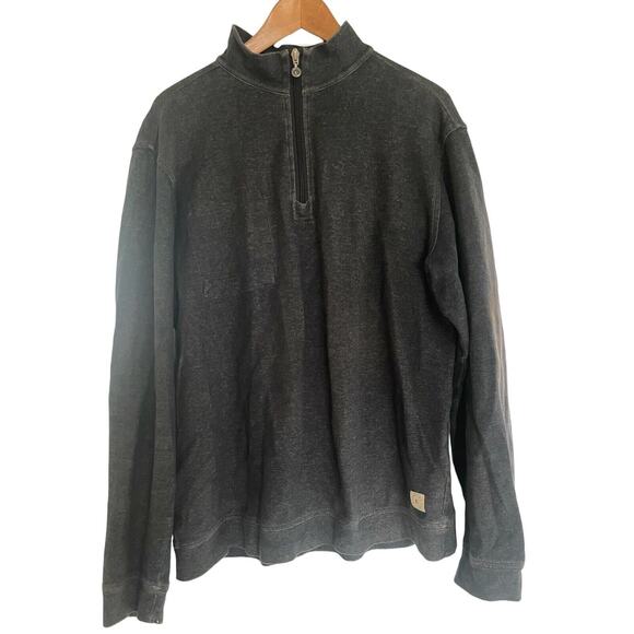 Linksoul Men’s Medium 1/4 Zip Pullover Mock Neck Heathered Navy Blue - Picture 2 of 10